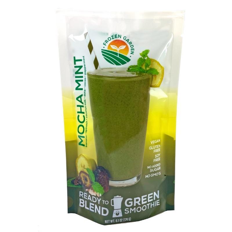 Mocha Mint Green Smoothie front of pouch
