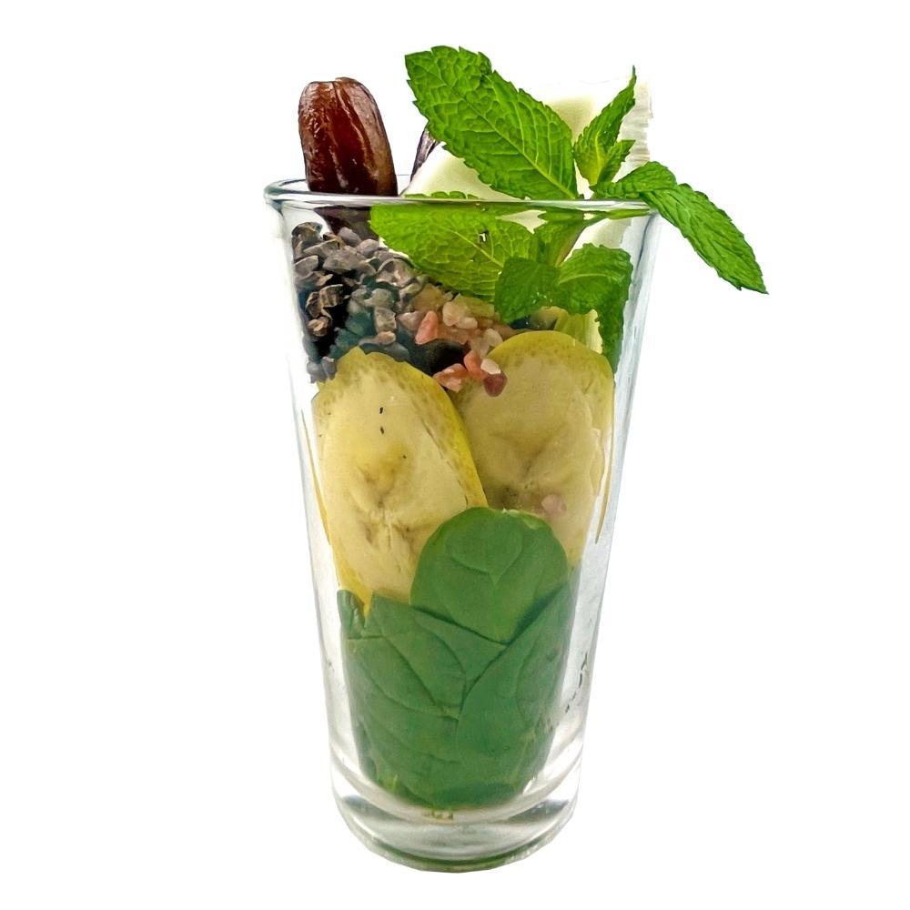 Mocha Mint ingredients layered in glass