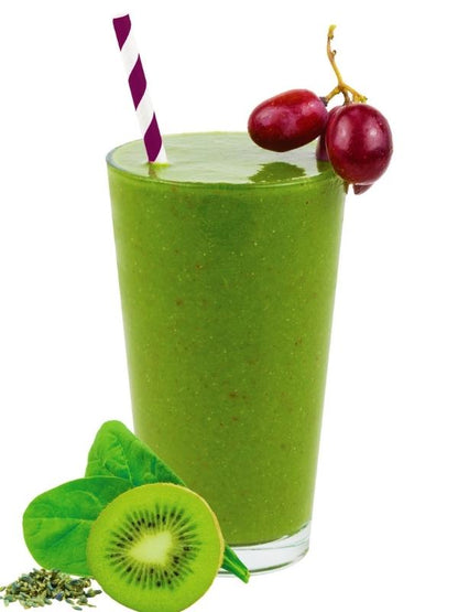 Napa-licious Green Smoothie prepared in clear glass