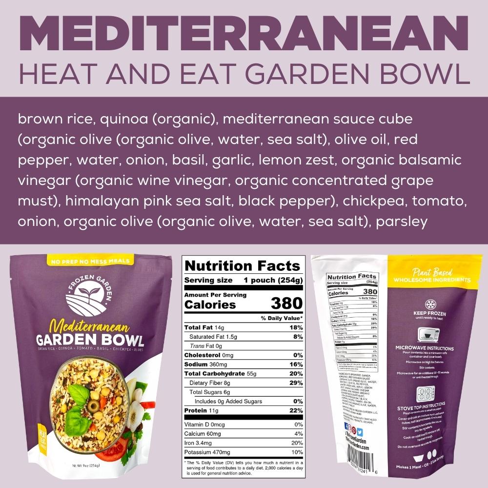 mediterranean heat and eat garden bowl and nutrition facts
