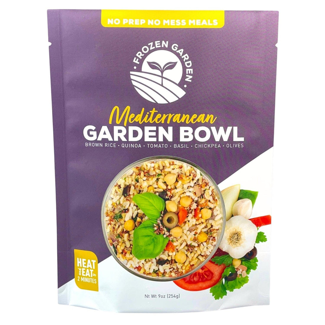 Mediterranean Garden Bowl - Frozen Garden - mediterranean grain bowl - easy grain bowls
