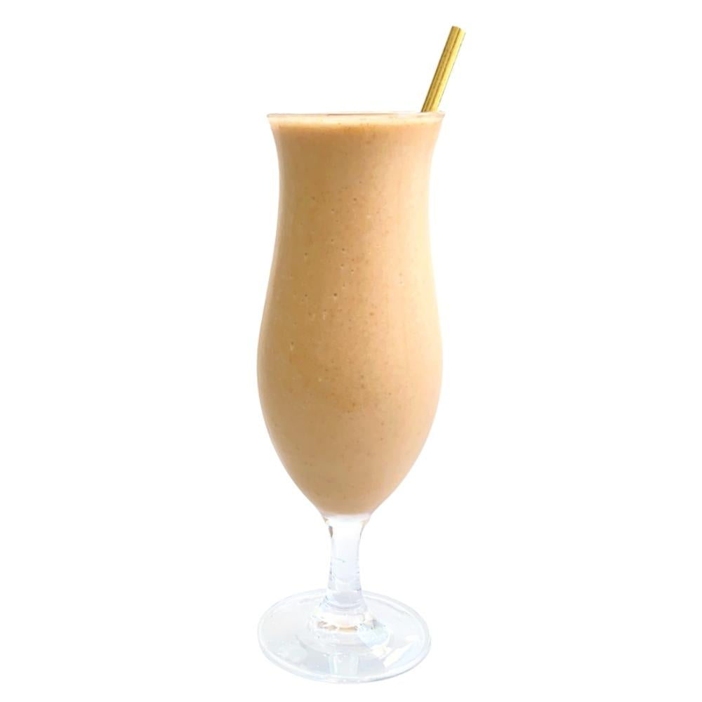 Frozen Garden Pumpkin Pie Delite healthy milkshake blended in milkshake glass